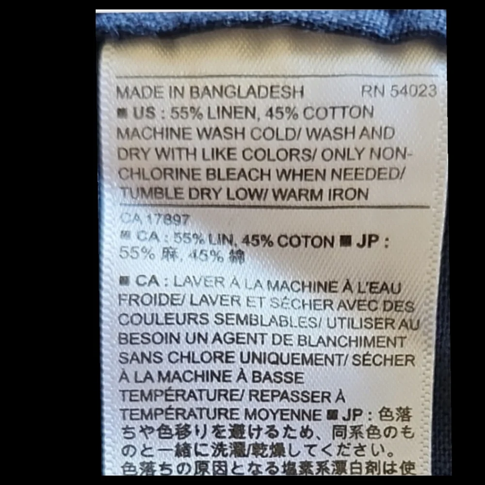 Banana Republic Navy Blue Linen Cotton Trousers Size W30●